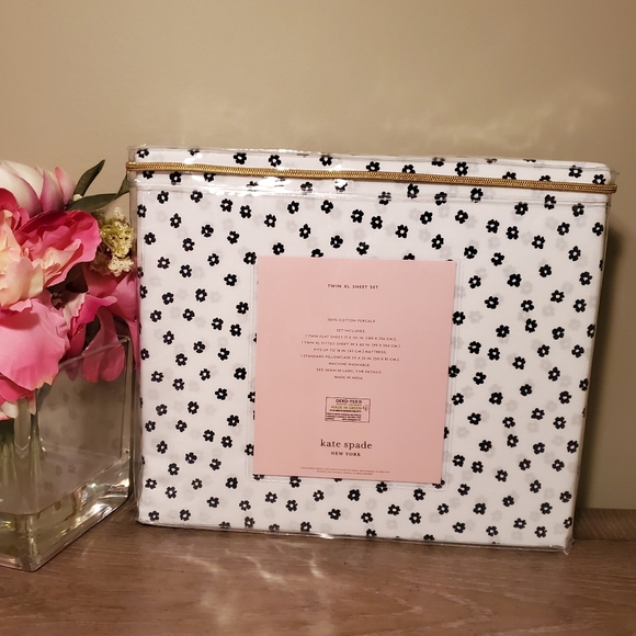 Kate Spade 3 Piece XL Twin Sheet Set White - Picture 2 of 3